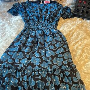 Adorable new with tags blue and black Kate Spade dress.